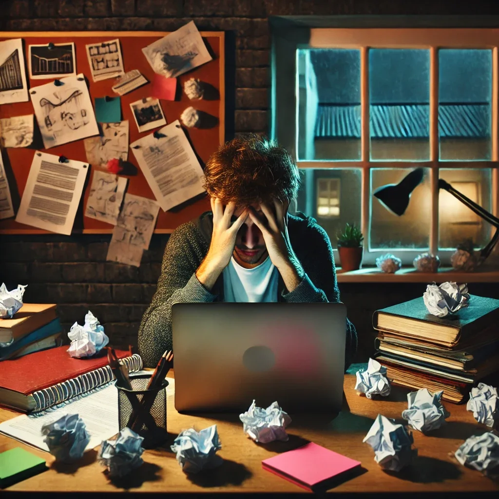 Imagen: Dificultades de comenzar a escribir.